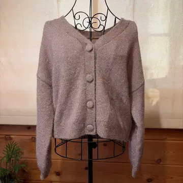 2way 라메 가디건