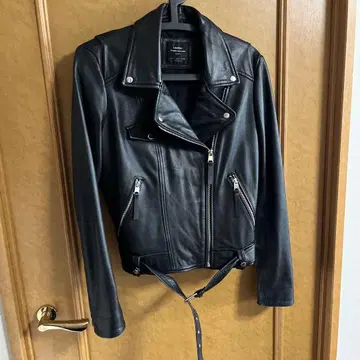 ZARA 블랙 가죽 라이더 자켓