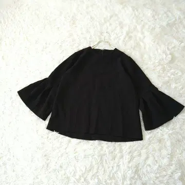 ur's 유어즈 턱 플레어 슬리브 블라우스 레이나 호시 콜라보 S 블랙