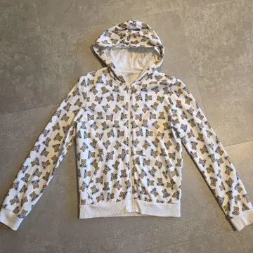 MOSCHINO 곰 무늬 집업 후드티