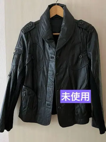 블랙 가죽 자켓 멋스러운 포켓 다수