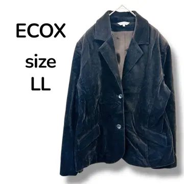 ECOX 벨로아 테일러드 자켓 다크 브라운 LL 일본제 면