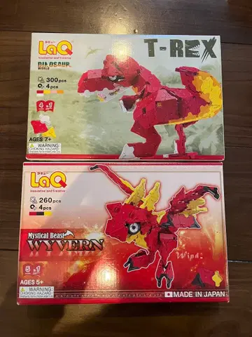 LaQ 라큐 DINOSAUR 월드 T-RE X WYVERN 2종