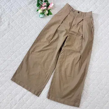 메리 [Free] 팬츠 하이웨스트 와이드 팬츠 턱 치노 팬츠 캐주얼