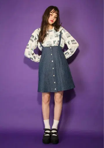 [새상품급] 캔스파 CHILL TIME KITTENS 블라우스