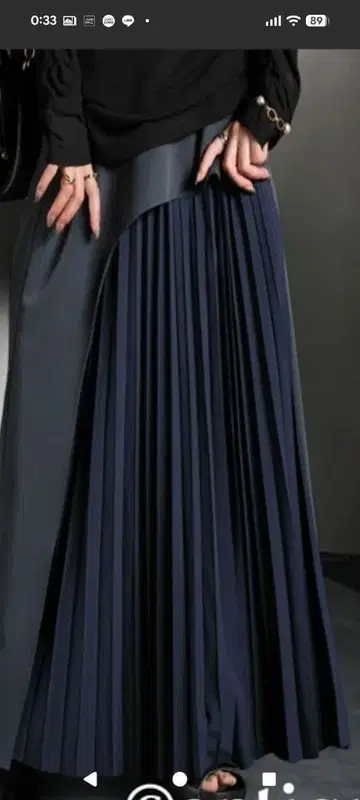 antique 롱 스커트 플리츠 스커트