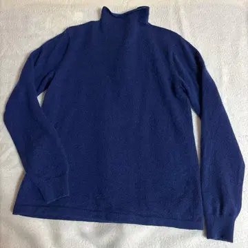 캐시미어 100% 긴팔 니트 스웨터 로얄 블루