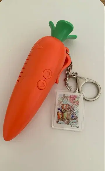 주토피아 당근펜 녹음 기능 포함 키링 키홀더