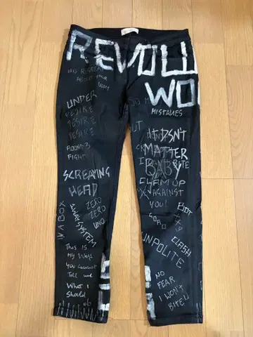 FAITH CONNEXION 스키니 데님 블랙 그래피티