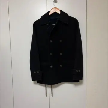 울 더블 브레스트 피 코트 사이즈 38