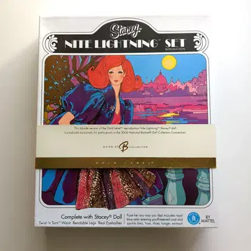 바비 금발 리프로 Stacey Nite Lightning 세트