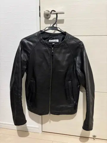 BEAUTY & YOUTH 블랙 가죽 자켓 S