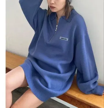 에모다 블루 집업 폴로 맨투맨 니트 파랑 중학생 고등학생