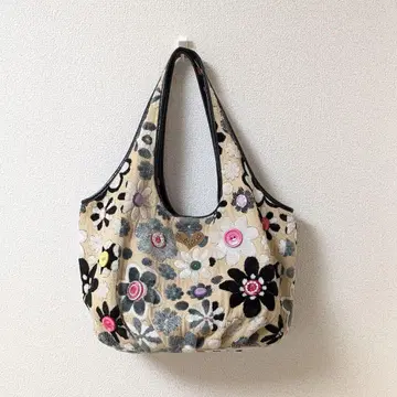 Think Bee! 싱크비 마가렛 꽃무늬 자수 토트백