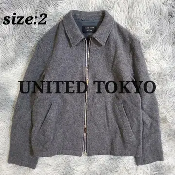 [ 고품질 ] UNITED TOKYO 집업 블루종 울 그레이 2