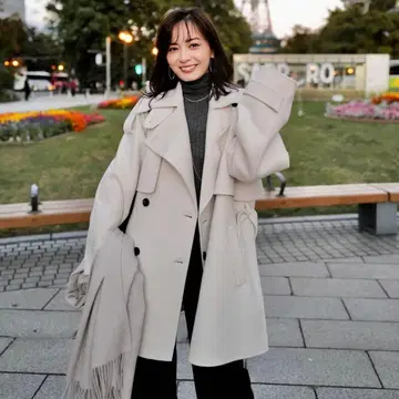 nuans 리버 울 미들 트렌치코트 컨디션 최상 새상품급