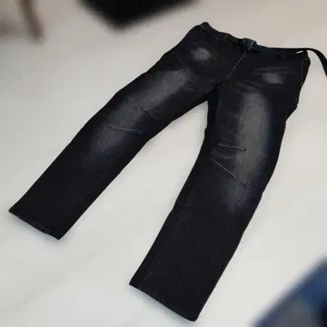 DUFFER 절개 데님 블랙