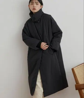 aunt marie's 충전솜 오버 사이즈 코트 옷깃 탈부착 가능