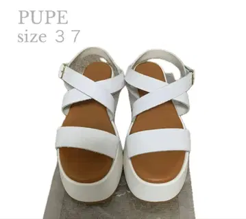 PUPE 통굽 크로스 벨트 샌들