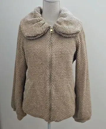 츠모리치사토 베이지 보아 자켓 플리스 자켓