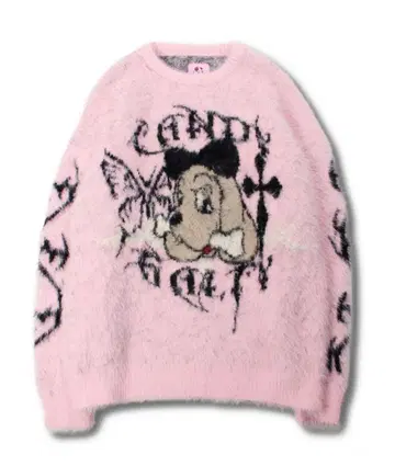 GALFY 캔디 갈피 포근다크캔디 니트 핑크