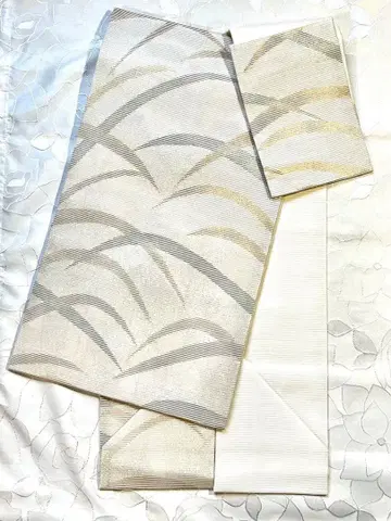 명주 자카드 오비 노지