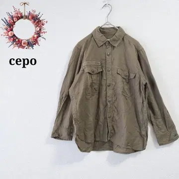 세포 cepo 밀리터리 셔츠 자수 90s 아메카지 면 100% M