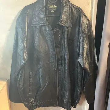 RobertoAmee 패치워크 블랙 가죽 자켓