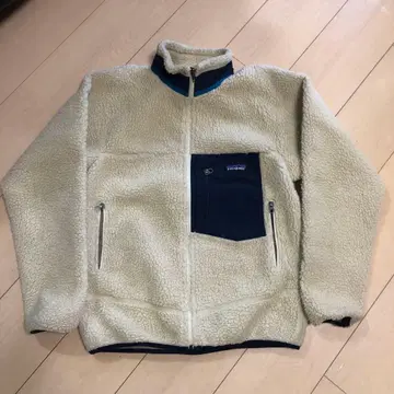 patagonia 레트로X 남성용 XS 아이보리/네이비