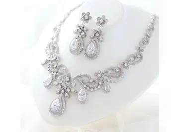 스텔라 브라이덜 귀걸이 목걸이 세트 큐빅 지르코니아