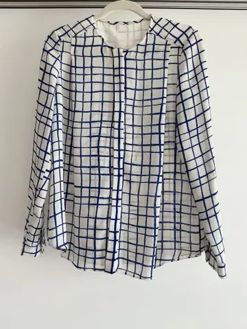 12/25까지 [allureville] 체크 무늬 긴팔 블라우스 (2)