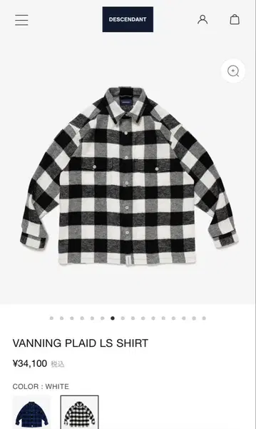 DESCENDANT 25AW VANNING PLAID LS SHIRT