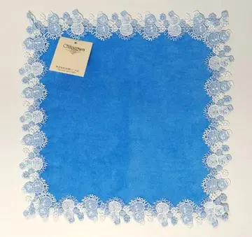 치카자와 레이스 타월 손수건 스노우맨 블루