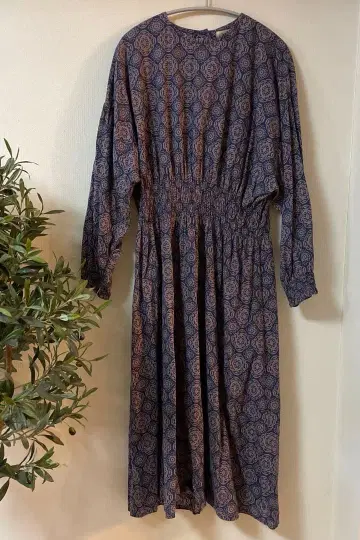 인도 면 허리밴딩 원피스