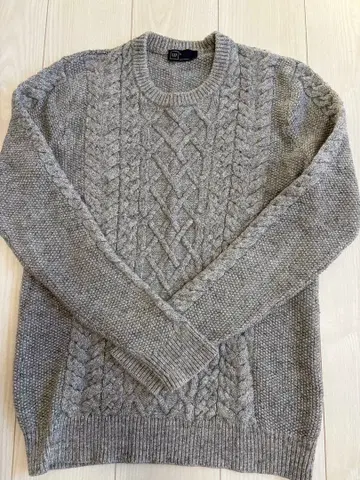 GAP 그레이 케이블 니트 스웨터 S