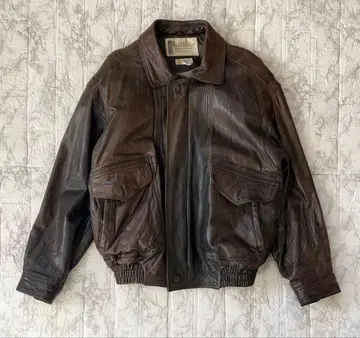 90s 빈티지 플라이트 자켓 A-2 양가죽 짧은 기장 y2k