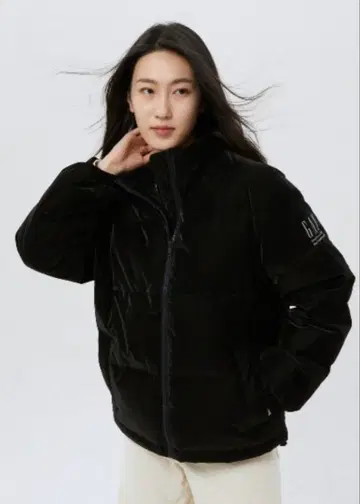 블랙 다운 자켓 풀 집업 GAP