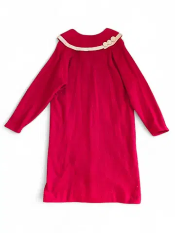 산타클로스 같은 구제 의류 빨흰 원피스 코트 큐트