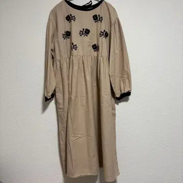 Samansa Mos2 꽃무늬 자수 긴팔 원피스