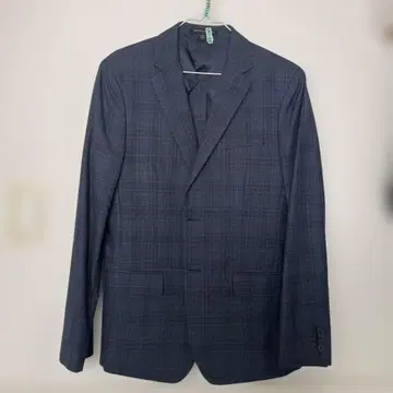 바나나 리퍼블릭 다크 블루 체크 무늬 수트 36