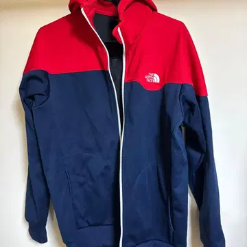 THE NORTH FACE 풀 집업 후드티 M 빨간색/네이비