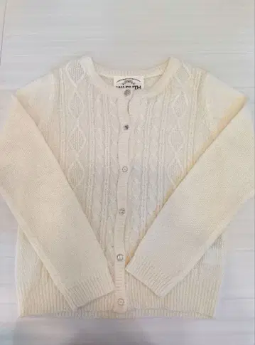 아이보리 케이블 니트 가디건 OLIVE des OLIVE