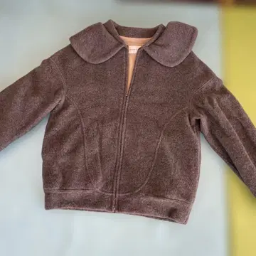 츠모리치사토 브라운 자켓 카라 부착