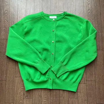 팔베 그린 니트 가디건