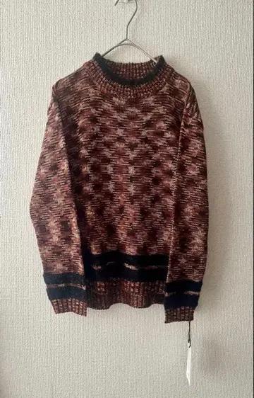 택 포함 새상품 biage 긴팔 니트 브라운믹스 블랙 모헤어