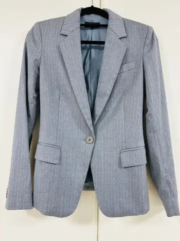 띠어리 그레이 스트라이프 스커트 세트