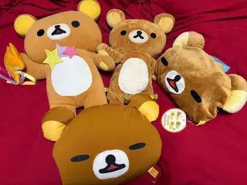 리락쿠마 대형, 중형 봉제 인형, 담요, 비즈 쿠션 세트