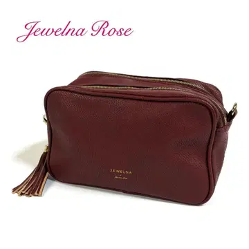 [ 새상품급 ] 주얼 내로우 프린지 백 파우치 소품함 보르도