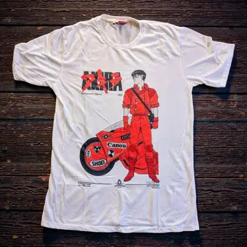 2XL AKIRA 아키라 T셔츠 카네다 & 바이크 그래픽 화이트