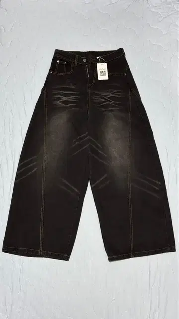 스티치 워시 배기 데님 TO0185